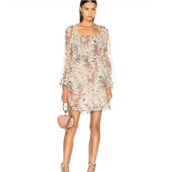 NWOT Zimmermanb Bayou Silk Dress Size 0